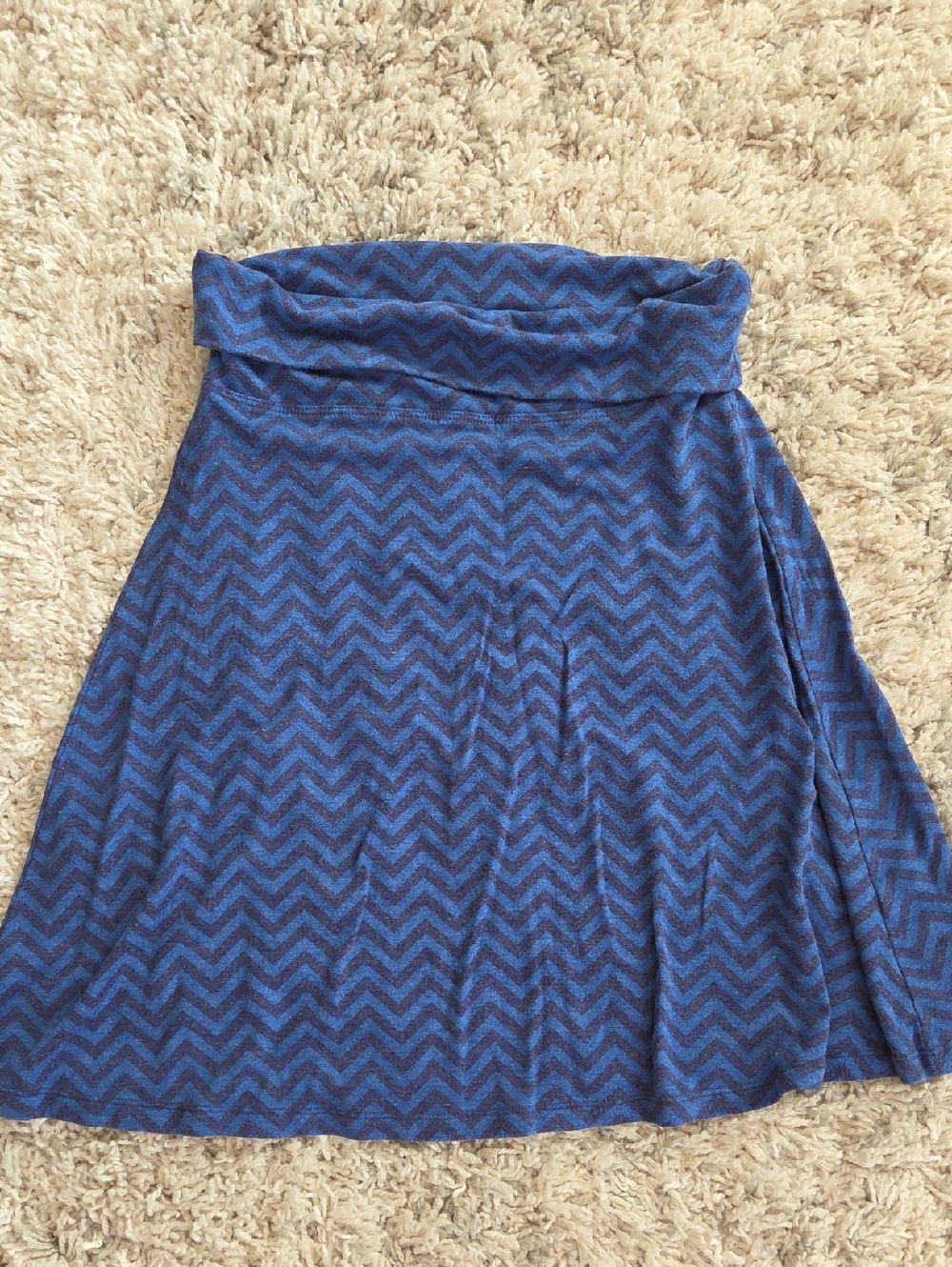 Old Navy Blue Chevron A-Line Skirt
